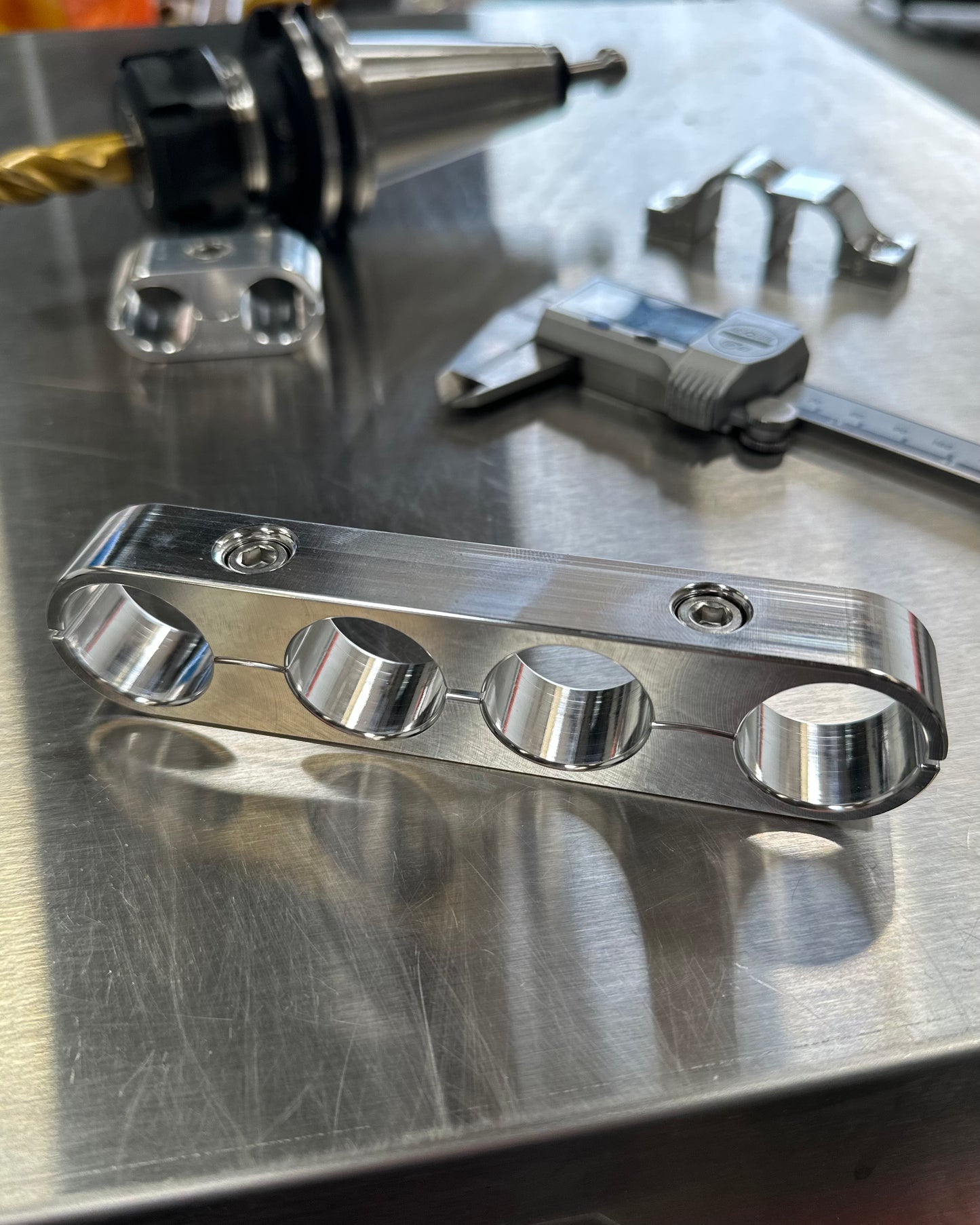 Quad -12AN Steel Braided Line Clamps