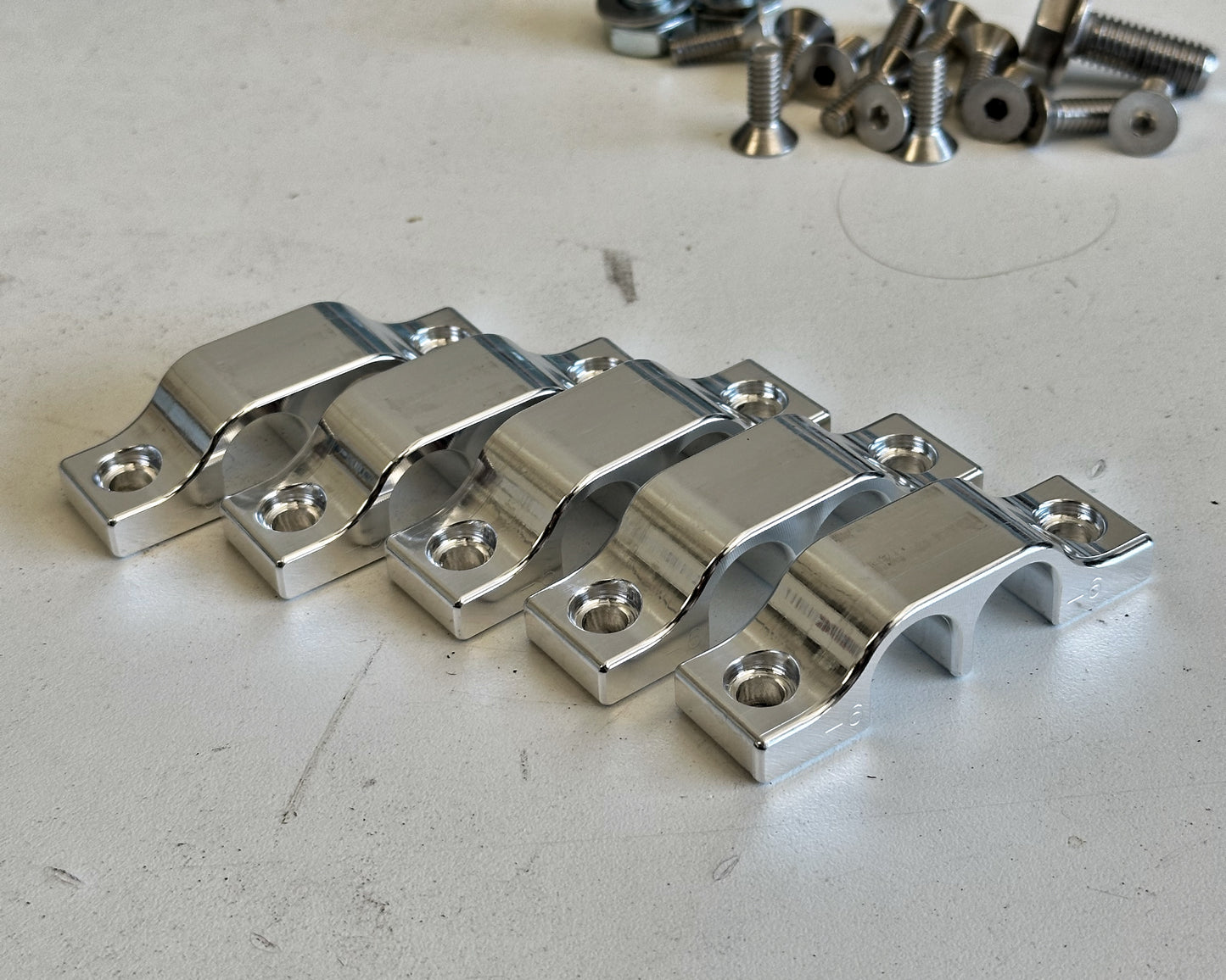 Dual AN6 Fuel Line Bracket - 3 Pack