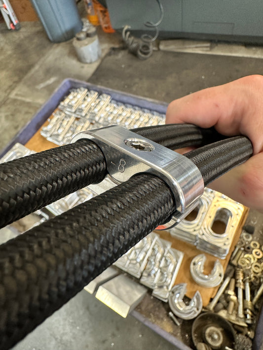Dual -8AN Braided Line Clamp