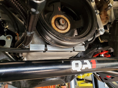 LS Swap Crossover Bracket — Fuel, Oil & Battery Cable Routing